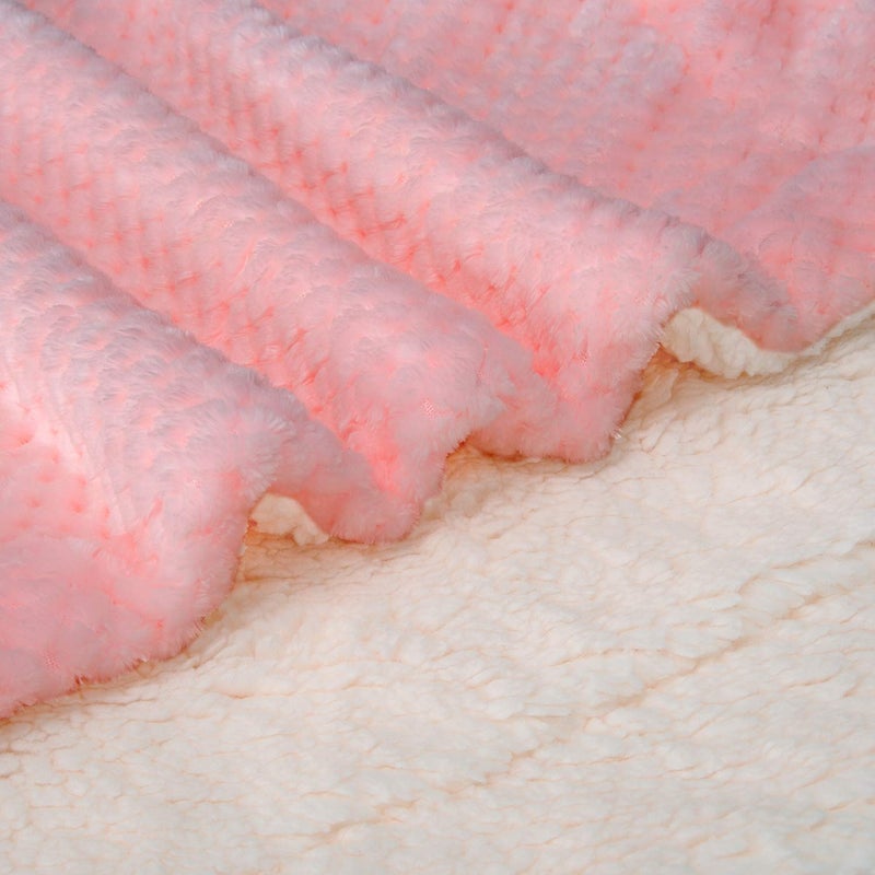 WONDER MIRACLE Fuzzy Dog Blanket or Cat Blanket or Pet Blanket, Warm and Soft, Plush Fleece Receiving Blankets for Dog Bed and Cat Bed, Couch, Sofa, Travel and Outdoor, Camping (Blanket (32" x 40"), DW-Baby Pink) - Image 5